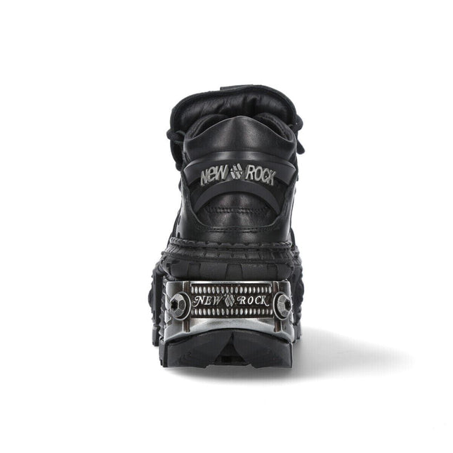 New Rock Leather Platform Ankle Boots-WALL106-S10