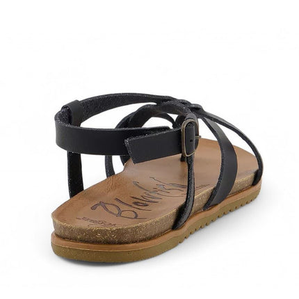 Blowfish Malibu Women's Black Strappy Buckle Sandals - Macarah B