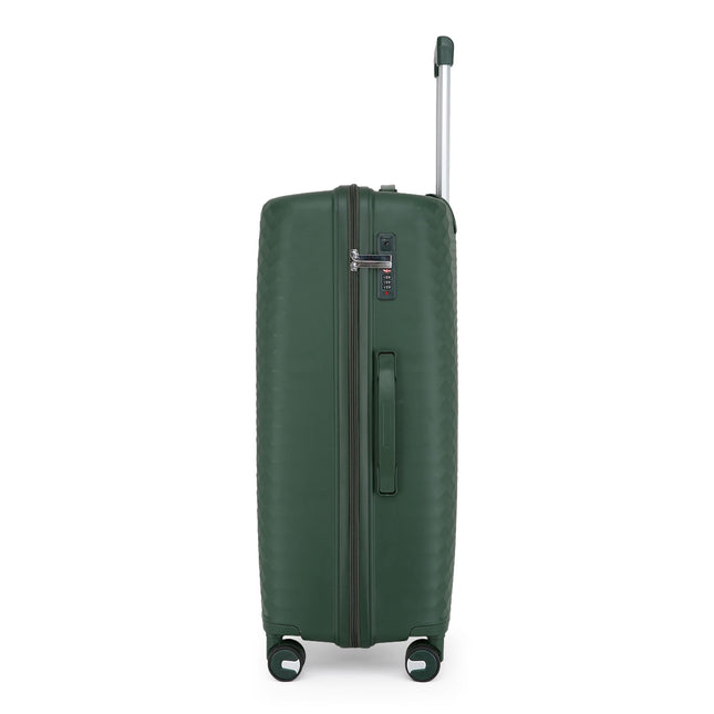 Dual 4 Wheel Robust Lightweight TSA Hard Shell Suitcase Luggage Travel Bags Set