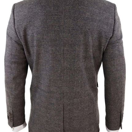 Men's 3 Piece Brown Herringbone Tweed Suit