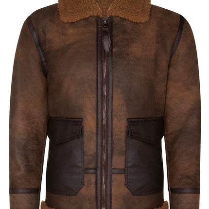 Mens Antique B3 Sheepskin Jacket-Aviles