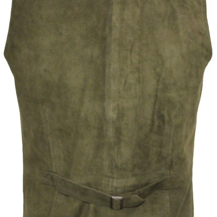 Mens Classic Smooth Goat Suede Leather Waistcoat-Exeter