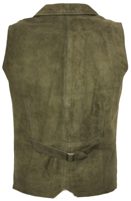 Mens Classic Smooth Goat Suede Leather Waistcoat-Exeter