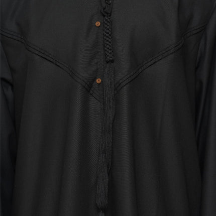Kids Boys Eid Black Moroccan Jubba Robe Djellaba Ramadan Eid Thobe - K-HM11