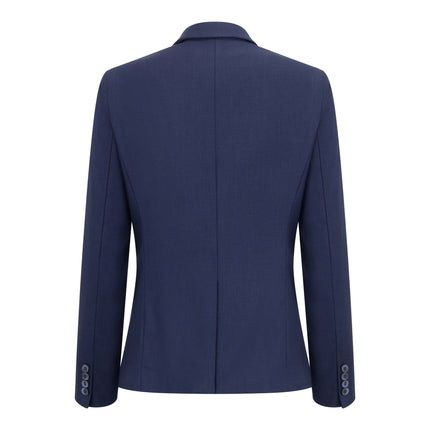 Women's 3 Piece Tailored Fit Plain Navy Formal Office Suit