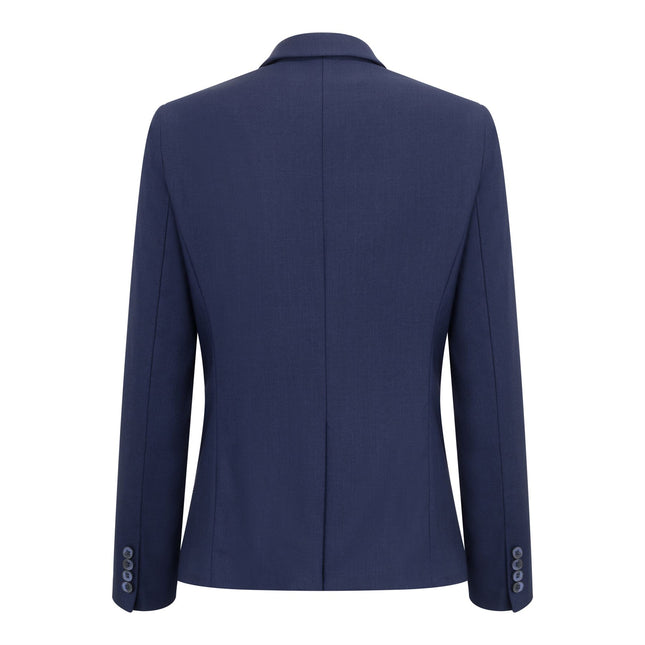 Women's 3 Piece Tailored Fit Plain Navy Formal Office Suit