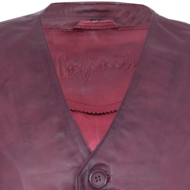 Mens Classic Leather Waistcoat-Chester