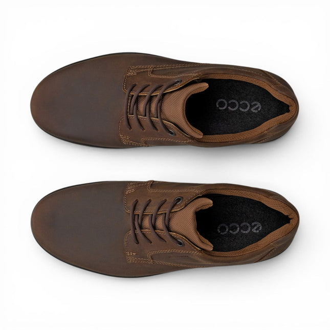 Ecco Men's Camel Brown Leather Waterproof Casual Shoes -  Rugged Track 25