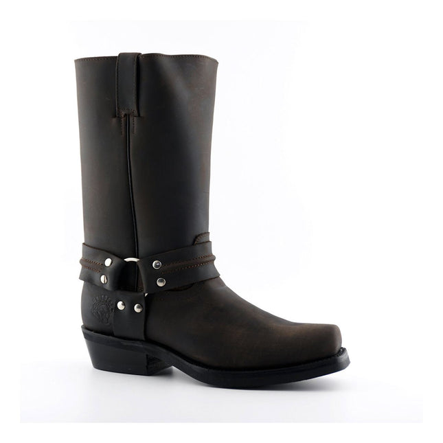Grinders Unisex Brown Western High Leather Boots - Renegade Hi