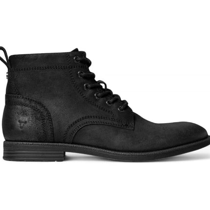 Windsorsmith Mens Black Leather Casual Chukka Ankle Desert Boots - Sebastien