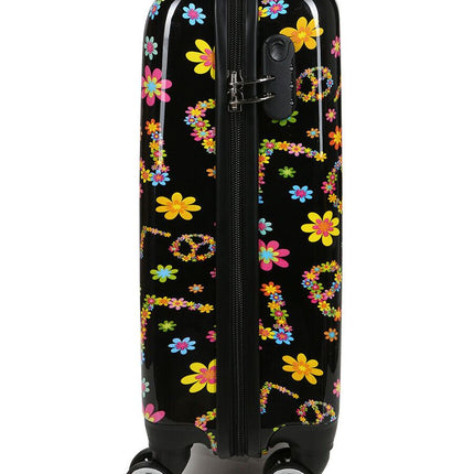 Hard Shell Printed Dual 4 Wheel Luggage Suitcase