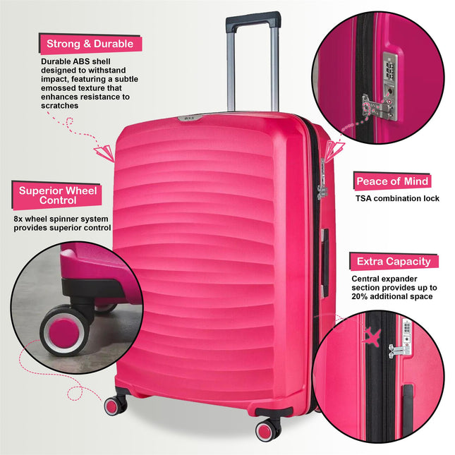 Sunwave Hard Shell Luggage Suitcase Set