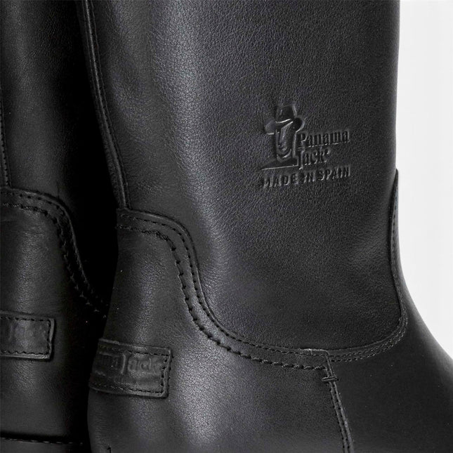 Panama Jack Women's Black Leather Waterproof Warm Heeled Boots - Piola B48