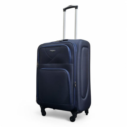Soft Shell Lightweight Nylon Suitcase Set 4 Wheel Travel Case Holiday Bags