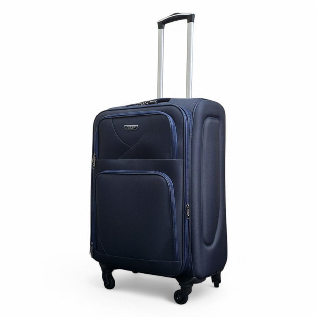 Soft Shell Lightweight Nylon Suitcase Set 4 Wheel Travel Case Holiday Bags