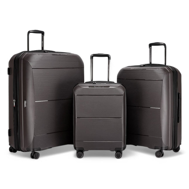 Expandable Hard Shell PP 8 Wheel Luggage Travel Cabin Holiday Bags Suitcase Set