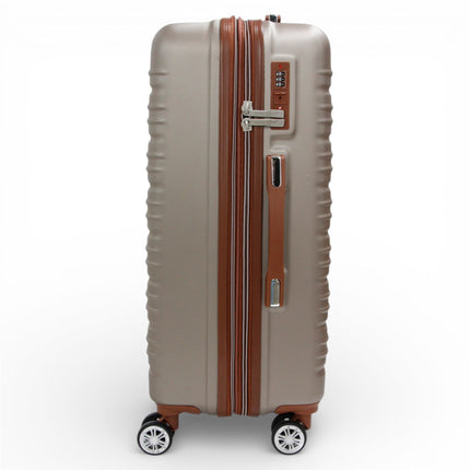 Expandable Hard Shell ABS Suitcase Set 8 Wheel Robust Travel Case Holiday Luggage