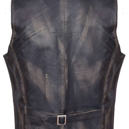 Mens Classic Leather Waistcoat-Chester