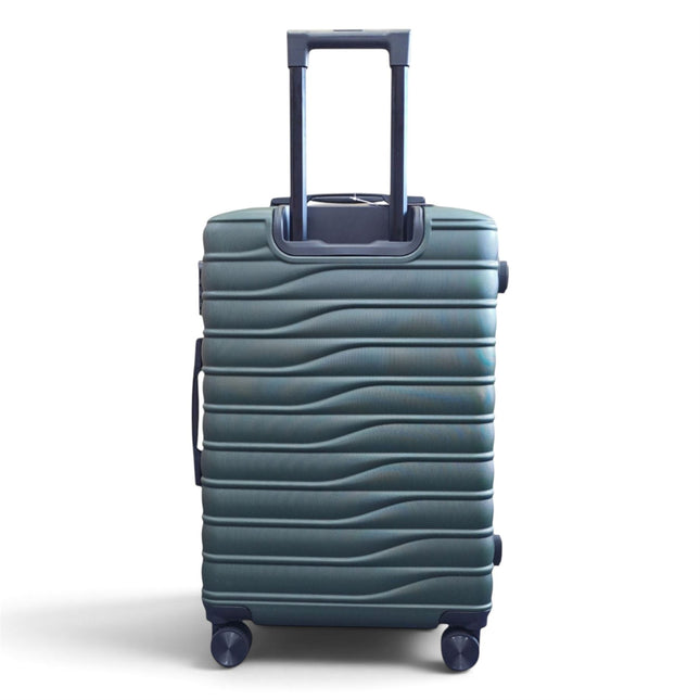 Hardshell Green Suitcase Set Robust 8 Wheel Luggage Cabin Case Bag