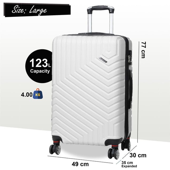 Expandable Hard Shell 8 Wheels Luggage Travel Cabin Bags Suitcase Set