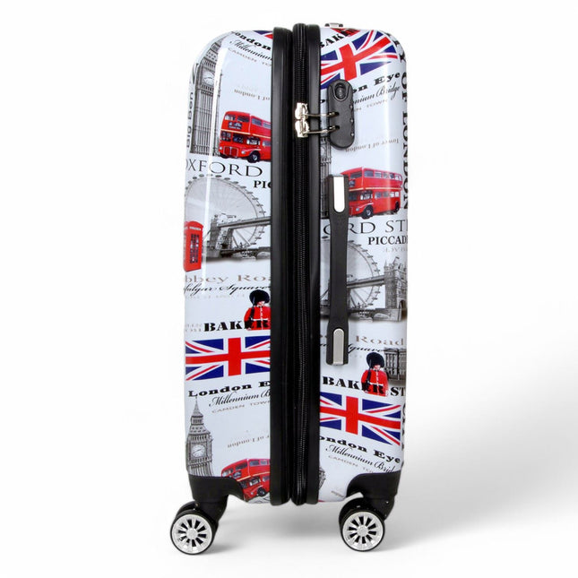 Strong Expandable Hard Shell 8 Wheel Suitcase Set Print Luggage Cabin Travel Bag