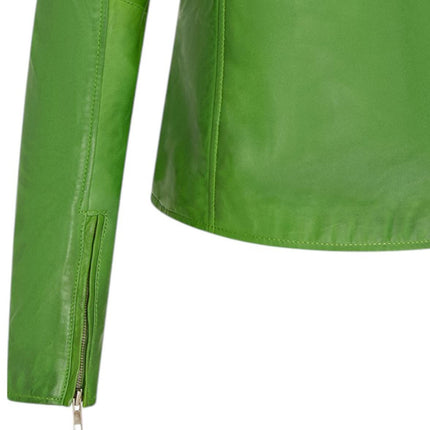 Women's Classic Brando Biker Leather Jacket - Broome