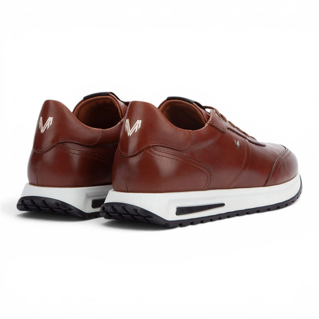 Martinelli Men's Brown Leather Sneakers Trainer Lace-Up Shoes - Hanbury