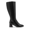 Tamaris Womens Black Leather Knee High Heel Riding Boots