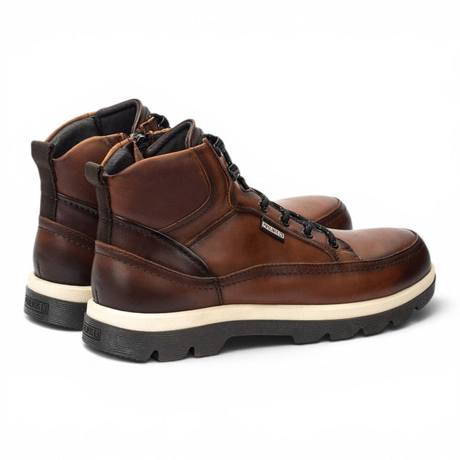 Pikolinos Men's Brown Leather Lace-Up Ankle Boots - Vigo