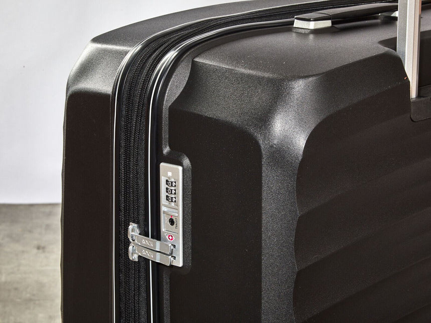 Hard Shell Classic Suitcase 8 Wheel Cabin Luggage Trolley Travel Bag