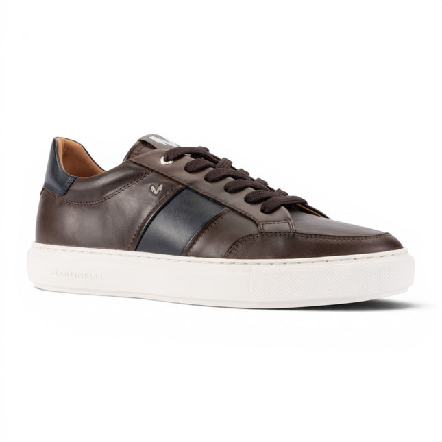 Martinelli Men's Brown Leather Sneakers Trainer Shoes - Hastings