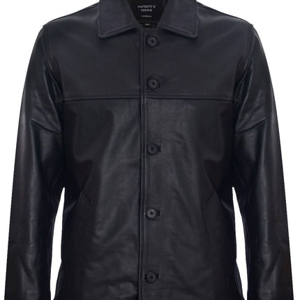 Mens Cowhide Leather Box Jacket-Mendoza