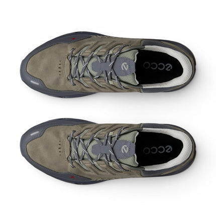 Ecco Men's Green Leather Waterproof Hiking Trainer Sneaker Shoes - Receptor XP