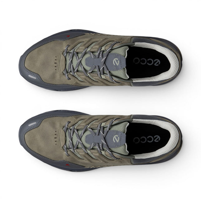 Ecco Men's Green Leather Waterproof Hiking Trainer Sneaker Shoes - Receptor XP