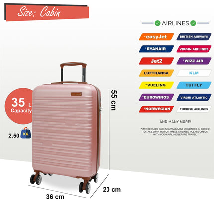 Expandable Hard Shell ABS Suitcase Set 8 Wheel Robust Travel Case Holiday Luggage