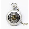 Antique Brass Silver Alloy Skeleton Half Hunter Pocket Watch