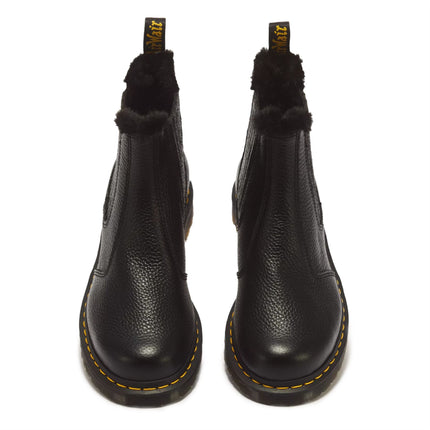 Dr Martens 2976 Leonore II Black Fur Lined Chelsea Boots - 41416001