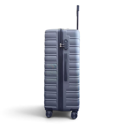Hardshell Charcoal Grey Suitcase Set Robust 8 Wheel Luggage Cabin Case Bag