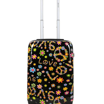 Hard Shell 4 Wheel Suitcase Print Luggage Cabin Travel Bag