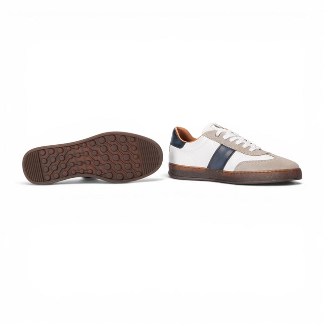 Martinelli Men's Blue Leather Sneakers Trainer Shoes - Seaford