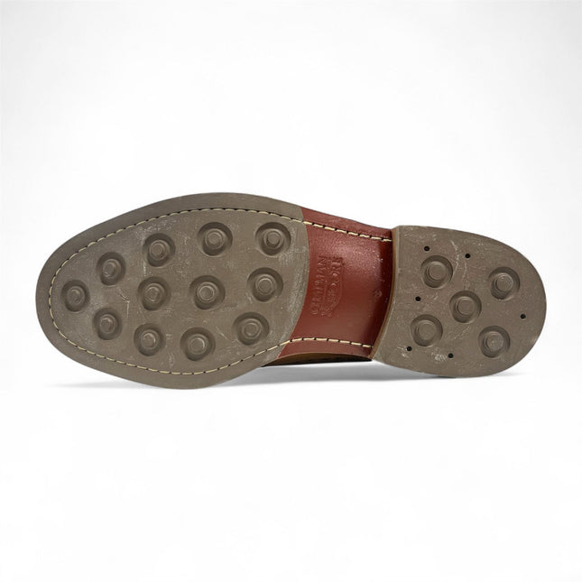 Chapman & Moore Men's Brown Leather Derby Brogue Oxford Dress Shoes