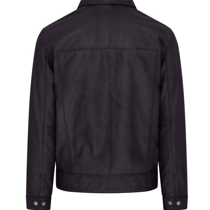 Mens Retro 100% Nappa Leather Harington Biker Jacket