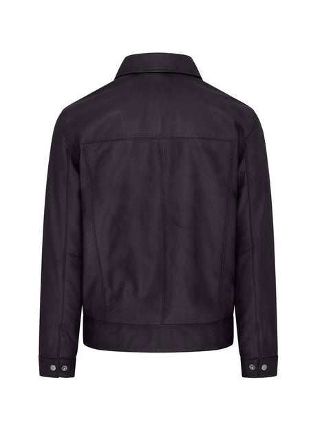 Mens Retro 100% Nappa Leather Harington Biker Jacket