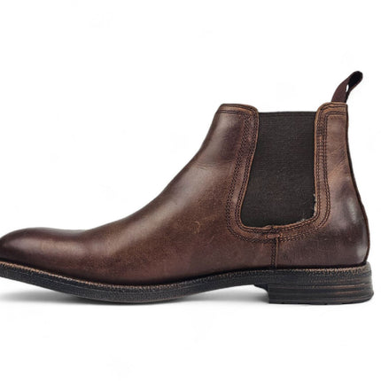 Windsorsmith Mens Brown Leather Chelsea Ankle Dealer Boots - Sergio