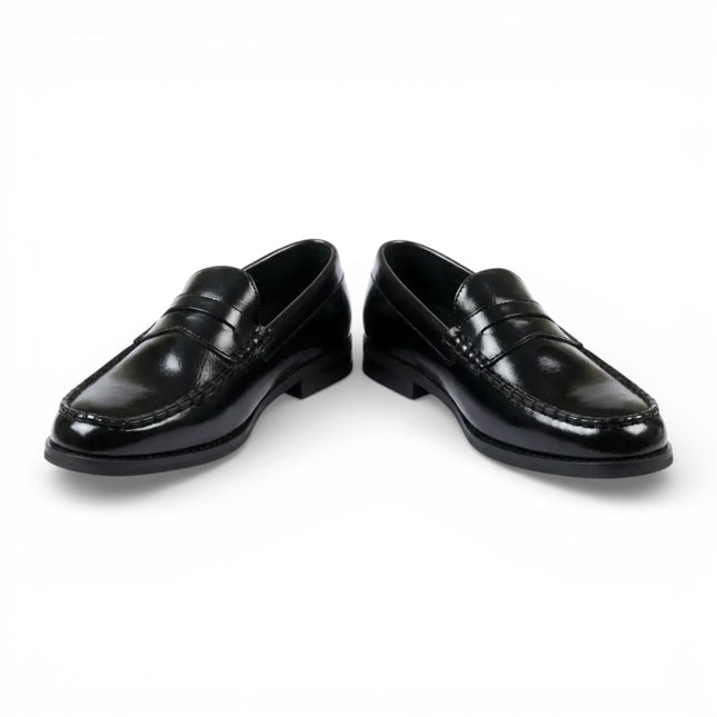 Mens Black PU Leather Formal Dress Penny Loafers Casual Shoes