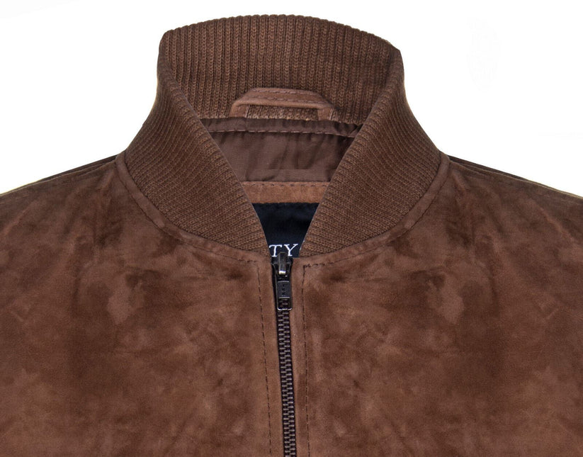 Mens Goat Suede MA-1 Bomber Jacket-Auckland