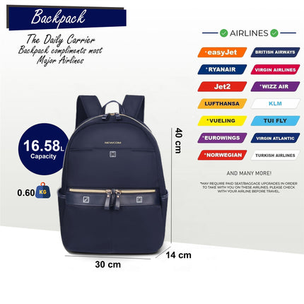 Backpack Rucksack 40 x 30 x 14 cm Underseat Travel Cabin Bag for Ryanair, Easy Jet