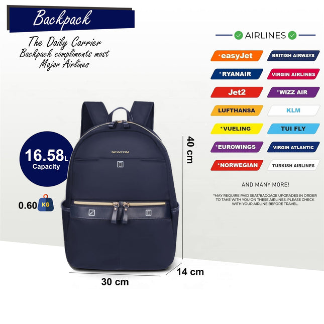 Backpack Rucksack 40 x 30 x 14 cm Underseat Travel Cabin Bag for Ryanair, Easy Jet