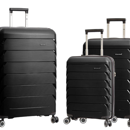 Dual 4 Wheel Hard Shell Strong Luggage Suitcase