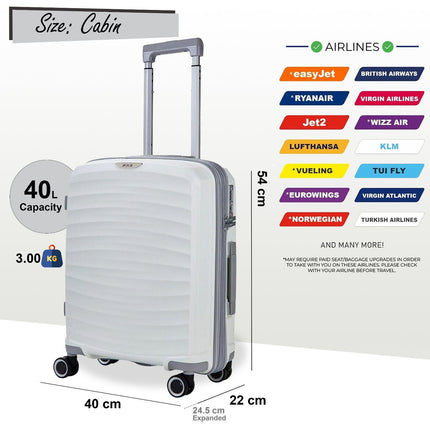 Sunwave Hard Shell Luggage Suitcase Set